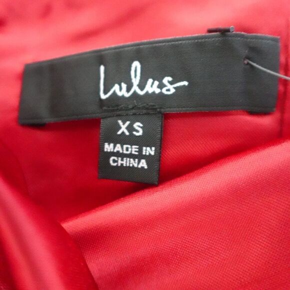 Lulus Womens Dress Red Satin Halter Mini X-Small - Picture 11 of 13